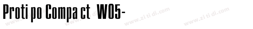Protipo Compact W05字体转换